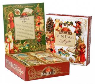 BASILUR Dárková kolekce čajů Vintage 30x2g a 10x1,5g - DMT 17.10.2022  (Papírová dárková kolekce černých čajů a zeleného čaje. Krásný vánoční dárek pro milovníky čajů)