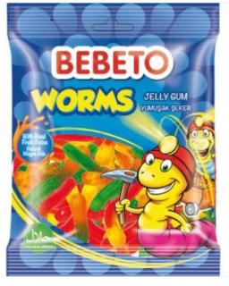 Bebeto worms 80g  (ovocné želé)
