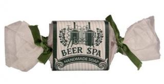Beer Spa ručně vyráběné pivní mýdlo 30g (Beer Spa ručně vyráběné pivní toaletní mýdlo 30 g. Pivní mýdlo balené v papírovém obalu s extrakty z pivních kvasnic a chmele pro každodenní péči)