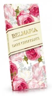 BELMARIA Belgická hořká čokoláda 72% - Červené růže 100g (Lahodná hořká belgická čokoláda. Vyrobena z nejjakostnějších surovin, bez palmového tuku.)