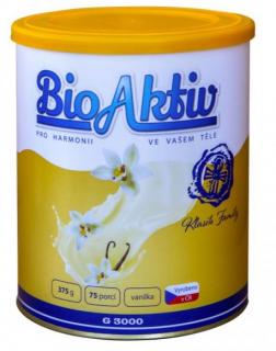 Bioaktiv klasik family vanilka 375g (Doplněk stravy v prášku s příchutí vanilky.)