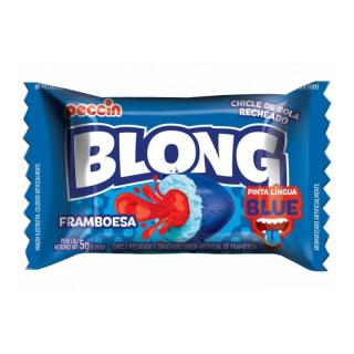 Blong Blue 5,7g x 40 ks (Měkká žvýkačka se sladkou malinovou šťávou s barvícím efektem.)