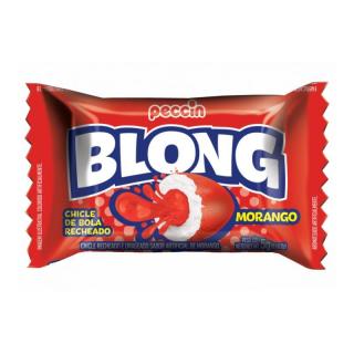 Blong Morango 5,7g x 40 ks (Jahodová žvýkačka se sladkou jahodovou šťávou.)