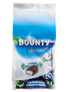 Bounty Miniatures 220g (Mléčná čokoláda (36%), plněná šťavnatou bílou kokosovou dužinou.)