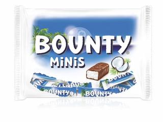 Bounty Minis 333g (Mléčná čokoláda (36%), plněná šťavnatou bílou kokosovou dužinou.)