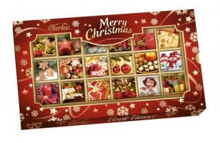 Carla  Vánoční neapolitánky 90g - DMT 16.10.2024 (Neapolitánky z mléčné čokolády v dárkovém balení s motivem Vánoc)