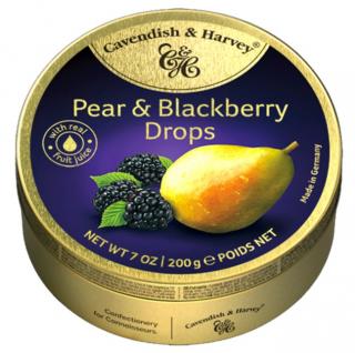 Cavendish  Harvey Pear  Blackberry Candy Drops 200g (Velké tvrdé karamelky s hruškovou a ostružinovou příchutí)