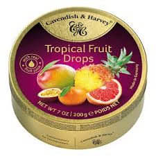 Cavendish  Harvey Tropical Fruit 200g (Cucavé bonbóny s tropickou příchutí v plechové dóze.)