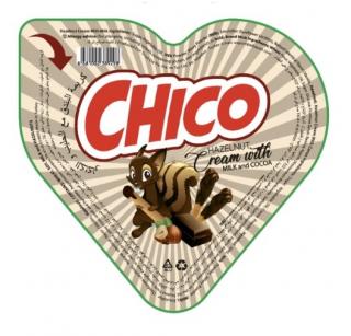 CHICO hazelnut cacao SRDCE 40g - DMT 27.05.2024 ( DUO krém (  OŘÍŠKOVÝ KRÉM S KAKAEM, MLÉKEM ) + tyčinky)