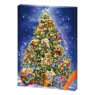 Chocoland Adventní kalendář Strom s medvídky 50g  - DMT 06/2023 (mléčná čokoláda)