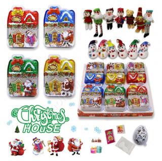 Christmas House 21g - DMT 01.09.2023 (Plastový domeček (10x14x5,5cm) s hračkou a cukrovinkami (21g).)