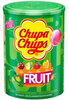 Chupa Chups Fruit   - lízátka 100ks - doza (lízátka příchutě Třešeň, Jablko, Jahoda, Pomeranč.)