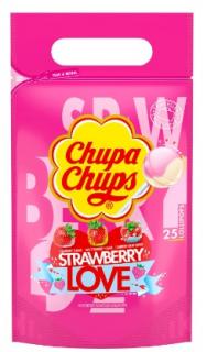 Chupa Chups Strawberry Love 300g (jahodová lízátka)