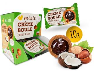 Créme boule - Coconut heaven 30g (Datlový koláček s kokosem plněný lískooříškovým krémem s fondánem)