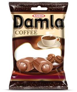 Damla karamelky s náplní 90g - coffee (Lahodné žvýkací karamelové bonbony s kávovou náplní.)