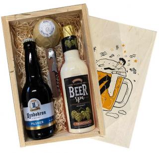 Dárková dřevěná bedna pro pivaře – Beer