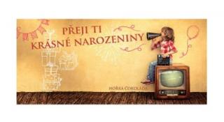 Dárková hořká čokoláda 100 g – krásné narozeniny (obsah kakaové sušiny nejméně 50%.)
