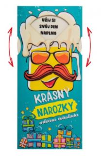 Dárková interaktivní čokoláda 100 g – krásné narozeniny (pivo s dárky) (Narozeninové přání s čokoládou je skvělé spojení, které vykouzlí nejeden úsměv a překvapí otočnou částí se schovaným přáním. Překvapte a potěšte své blízké.)