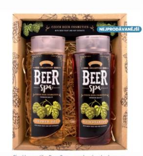 Dárkové balení Beer Spa pivní kosmetická sada – gel 250 ml a šampon 250 ml