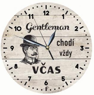 Dřevěné hodiny – Gentleman