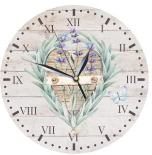 Dřevěné hodiny Provence – Levandule