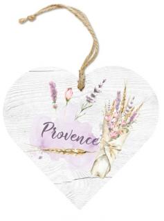Dřevěné srdce vonítko 7,5cm – Provence