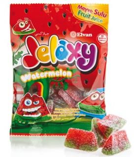 Elvan Jelaxy Watermelon 80g (želé ve tvaru plátku melouna obalené v cukru)