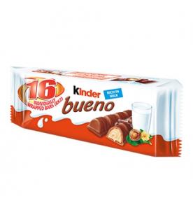 Ferrero Kinder Bueno Maxi 344 g (Vafle s jemnou mléčnou lískovou krémovou náplní (54%) potažená mléčnou čokoládou.)