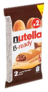 Ferrero Nutella B-ready 2 x 22g (Křupavá oplatka plněná lískooříškovou pomazánkou s kakaem a malými pšeničnými křupkami.)