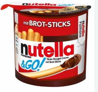 Ferrero Nutella  GO Breadsticks 52g (Křupavé tyčinky s lískooříškovou pomazánkou a kakaem. Tyčinkmi jednoduše naberte sladký krém, a vychutnejte si skvělou kombinaci křupavého pečiva a plné chuti kakaa a oříšků.)