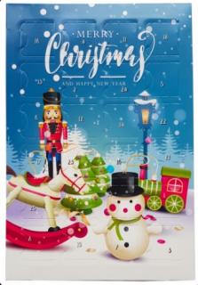 Fikar Adventní kalendář A5 40g - Merry Christmas - DMT 31.12.2024  (Belgická mléčná čokoláda)