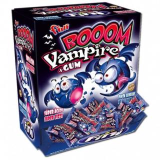 Fini Booom Vampire+Gum 5g x 200ks (Tvrdý bonbón s náplní žvýkačky barvící)