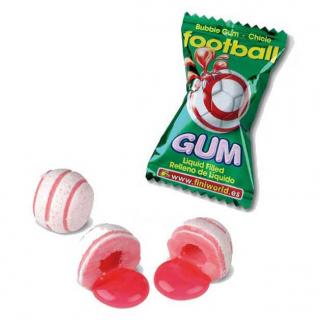 Fini Fotball Bubble gum 5g x 10ks (ovocná žvýkačka ve tvaru fotbalu, plněná sirupem )