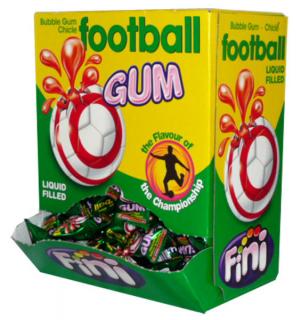 Fini Fotball Bubble gum 5g x 200ks (ovocná žvýkačka ve tvaru fotbalu, plněná sirupem )