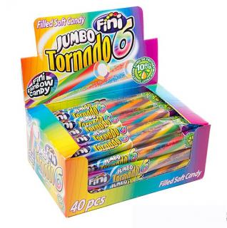 FINI JUMBO TORNADO balený - hladký 50g - DMT 18.11.2023 (želé cukrovinky s ovocnými příchutěmi)