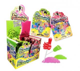Flamingo Popping + Lollipop 13g x 36ks (Ovocné lízátko s práškem.)
