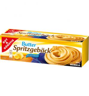 GG Butter Spritzgeback (400g) - DMT 26.07.2022 (Jemné máslové sušenky s 32% másla. Bez ztužených tuků.)