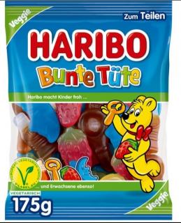 Haribo Bunte Tüte 175g (Ovocné želé bonbony, některé s příchutí coly)