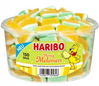 Haribo Honigmelonen  (150ks Dóza) - DMT 6/2023 (Ovocná žvýkací bonbon s marshmallow)