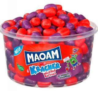 Haribo MAOAM Kracher Wild Red Berries 1200g (Žvýkací bonbonové dražé s 2,7 % šumivého prášku v náplni)