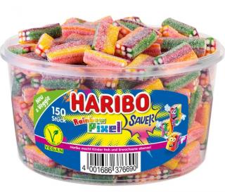 Haribo Rainbow Pixel sour veggie 150ks (Ovocné kyselé želatinové cihličky. Originální německá distribuce)