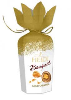 Heidi Bouquet Gold Caramel 120g (Pralinky z mléčné čokolády plněné karamelovou náplní a celým lískovým oříškem)