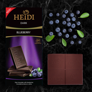 Heidi Dark Himalayan blueberry 80g (hořká čokoláda s borůvkami)