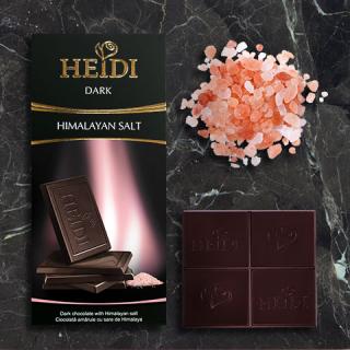 Heidi Dark Himalayan salt 80g - DMT 08.08.2023 (lahodně tmavá čokoláda s růžovou (náznakem) himalájské soli. )