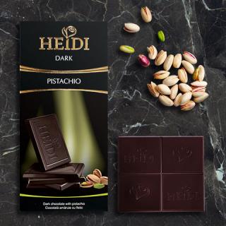 Heidi Dark Pistachio 80g (Hořká čokoláda s pistáciemi)