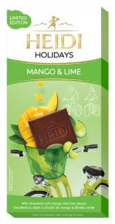 Heidi Holidays Mango  Limet 90g (Mléčná čokoláda z letní edice Heidi s mangem a limetkou)