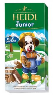 Heidi Junior 90g - DMT 11.10.2023 (Mléčná čokoláda s mléčnou krémovou náplní)