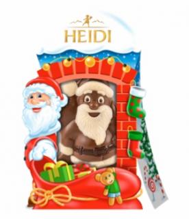 Heidi Mikuláš 70g  - DMT 05.12.2021 (Čokoládová figurka dutá z mléčné a bílé  čokolády)