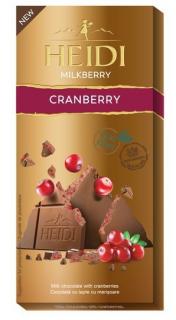 Heidi Milkberry Cranberry 80g - DMT 16.05.2023 (Mléčná čokoláda s brusinkami)