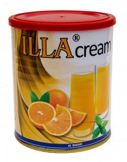ILLA Cream pomeranč 450g (Osvěžující instantní nápoj s vysokým obsahem rozpustné vlákniny, 11 vitamíny a sušenou ovocnou šťávou.)